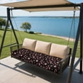 thumbnail image 6 of COEQINE Sofa Cover for 3 Cushion Couch, Stretch Spandex Fabric Couch Cushion Protector Soft Pet Sofa Cover Individual Furniture Protector for 3-Seater, Candy Cane Snowflake Black, 6 of 8