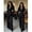 Black-L, variant on Womens Black Solid Long Sleeve Tailored Blazer & Wide Leg Pant Set