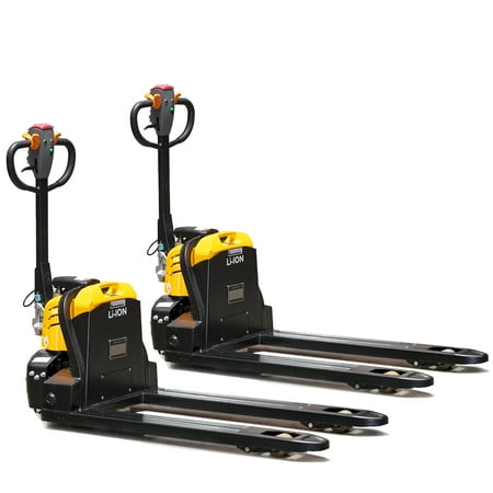 

Stark 2-Pieces Full-Electric Lithium-Powered Pallet Jack Pallet Lift 3300lbs Capacity Lithium-Battery 45 × 27 Fork Size