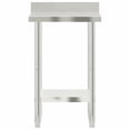 thumbnail image 3 of vidaXL Table de Cuisine avec Dosseret 55x55x93 cm Acier Inoxydable, 3 of 5