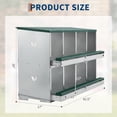 thumbnail image 2 of COZONY 8-Slot Chicken Nesting Box, Egg Laying Boxes for Hens, Poultry Coop Accessories with Removable Dividers & Easy Clean, Green, 2 of 8