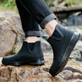 thumbnail image 3 of Mepaouo Mens Deck Boots Saltwater Fishing Rubber Waterproof Ankle Rain Booties Chelsea Slip on Shoes, 3 of 8