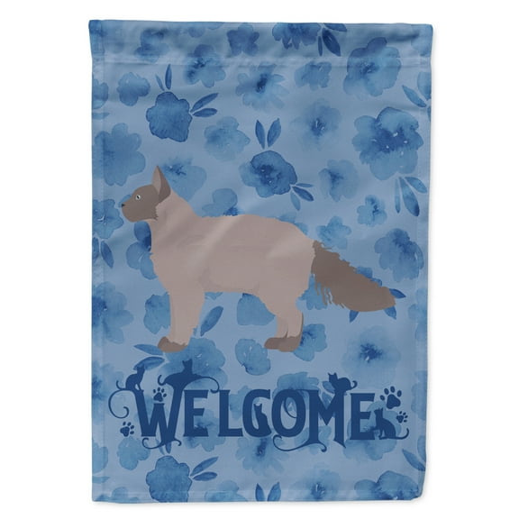 La Perm #3 Cat Welcome Flag Canvas House Size