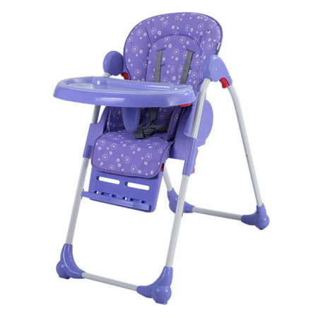 GHP 33-Lbs Capacity Purple Portable Folding Feeding Booster Seat Toddler High