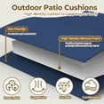 thumbnail image 2 of Unikome Outdoor Seat Pads Seat Cushions 4-Piece Solid Waterproof Patio Seat Chair Cushions 17 x 16 Rounded Square Patio Cushions, Navy Blue, Set of 4, 2 of 7