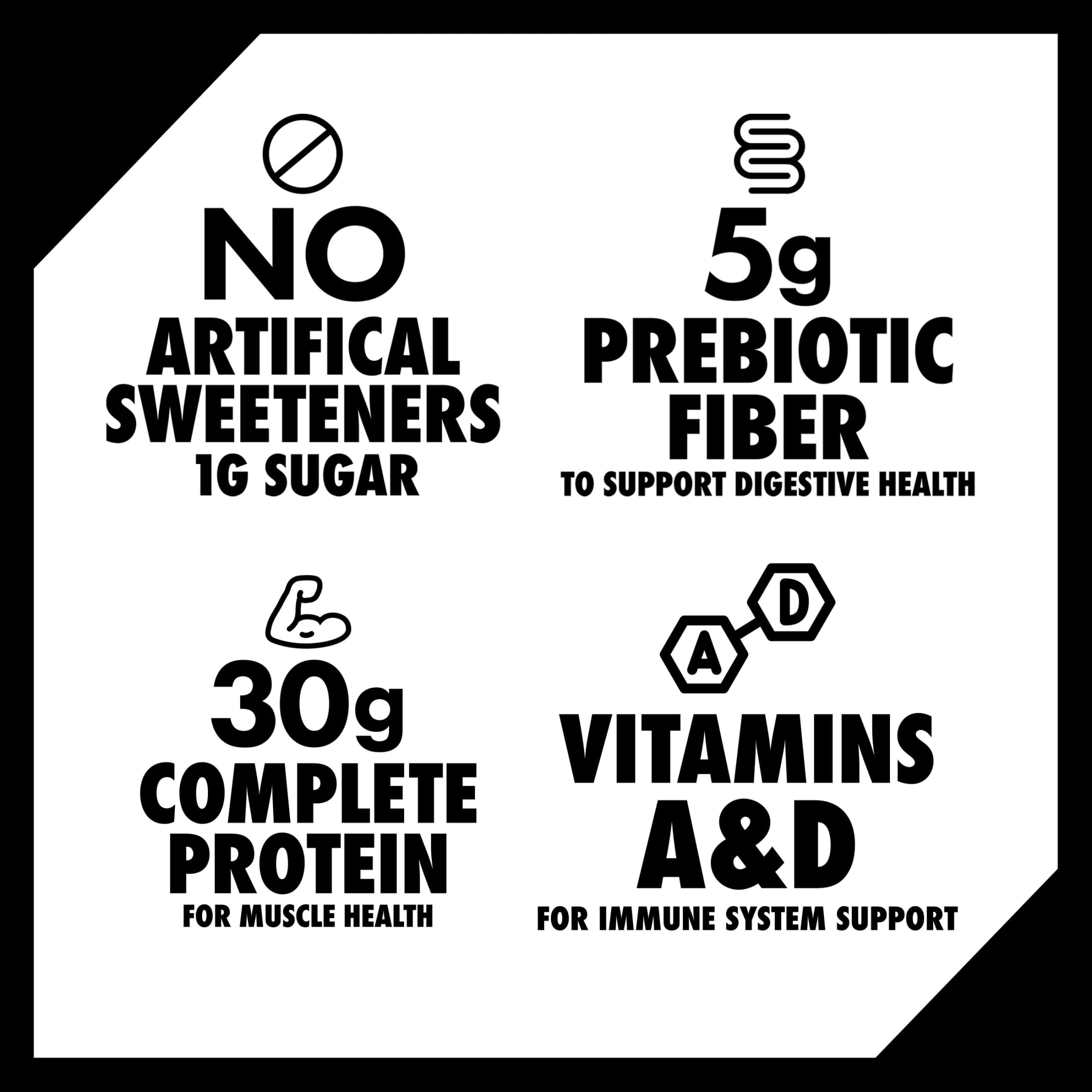 Oikos 30g Protein Shake, Mocha Latte, Shelf Stable, 12 fl oz, 4 Count Bottles