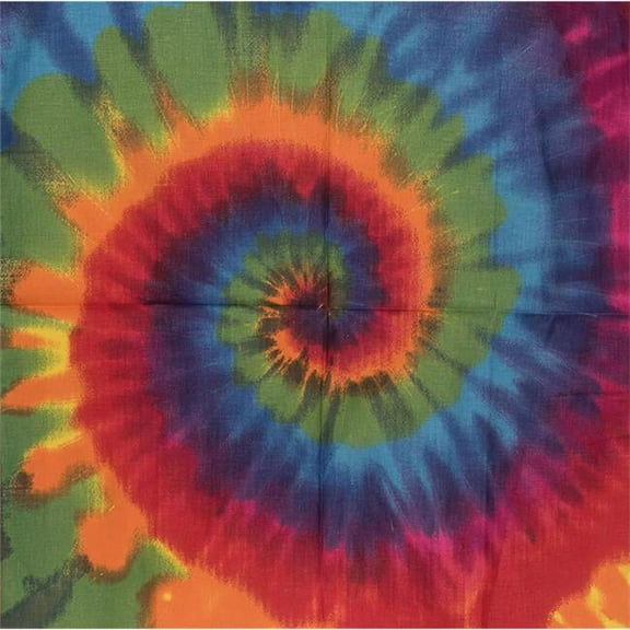 Carolina Manuf Tie Dye Rainbow Bandanas - Vibrant and Stylish Bandana with UPC Code