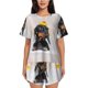 thumbnail image 1 of Fotbe Dachshund Sitting in Bathtub Conjunto de Pijama Estampado para Mujer, 2 Piezas, Ropa de Dormir con Camiseta de Manga Corta y Shorts Suaves-Small, 1 of 6