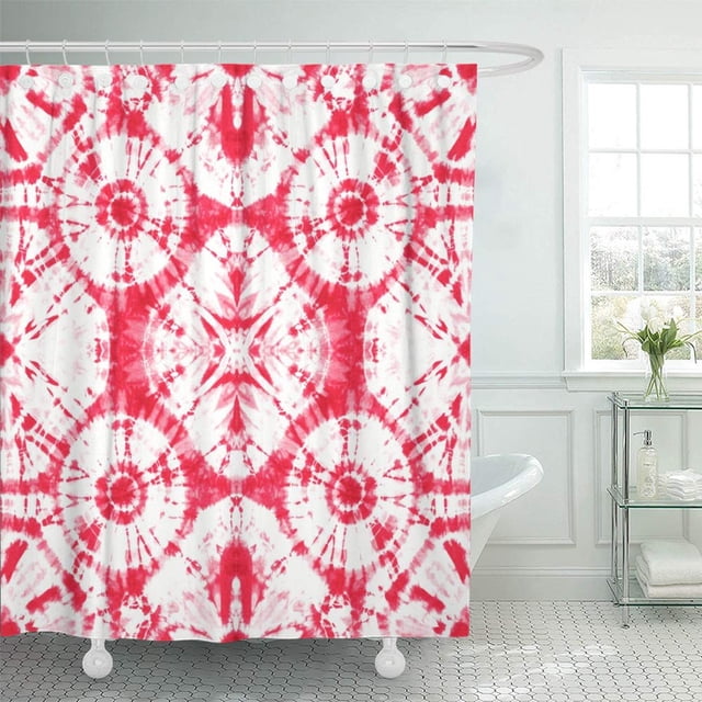 ABPHQTO Tropical Tie Dyed Resumen de tonos veraniegos de cóctel sobre telas blancas de mano Cortinas de ducha de baño 152x180 cm ABPHQTO PKNMT60x72Shower-4966