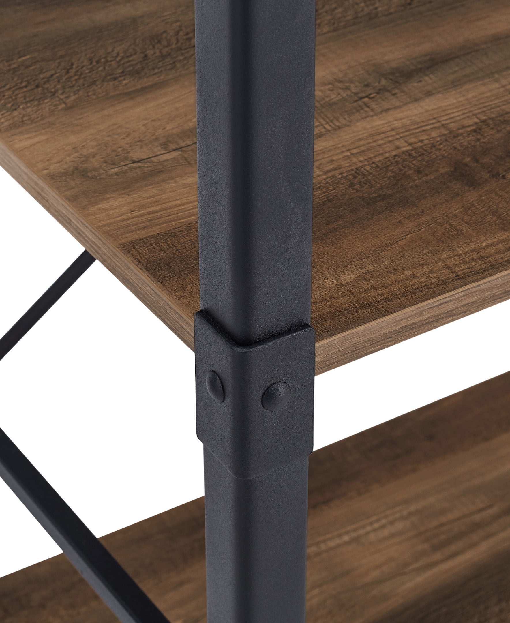 Free Shipping! Walker Edison Urban Industrial 4-Shelf Bookcase