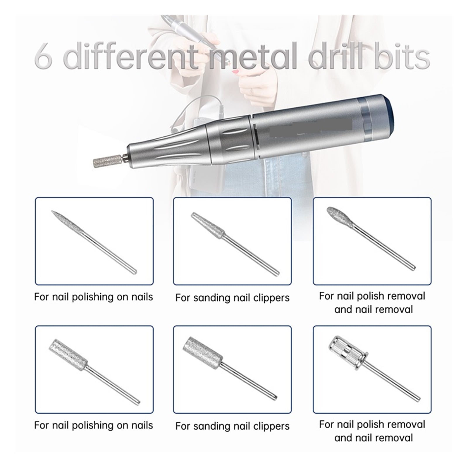 Electric Nail Drill Machine 35000 RPM Rechargeable Manicure Nail Drill Pen Apparatus For Manicure Nail Gel Polisher ,Low Noise