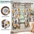 thumbnail image 3 of Yayeee Window Curtains Light Filtering 63"x42" Grommet Panel Pair Home Living Room Decor, Brown Flowers, 3 of 7