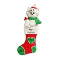 thumbnail image 4 of Ornaments by Elves Personalized Baby Christmas Ornament 2024 Red Christmas Stocking Ornament .25lbs, 4 of 10