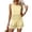#02Yellow, variant on Short Outfits For Women 2 Piece Sets Summer Eyelet Embroidery Sleeveless Scalloped Tank Top & Drawstring Shorts Set Yellow L