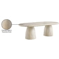 thumbnail image 4 of Bowery Hill Contemporary 96" Travertine Indoor/Outdoor Concrete Dining Table, 4 of 8