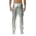 thumbnail image 4 of JLFKNG Mens Performance Trousers Simple Solid Color Sparkly Tethered Pants Bright Straight Leg Suitable For Beach, Dates, 4 of 6