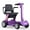PURPLE, variant on SKRT Foldable Mobility Scooter for Adults & Senior, 4 Wheels Powered Device for Travel, Lightweight and Portable, with LED Strip Light, Storage Bag, Charger Included, No Assemble required