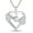 Red, variant on 18k White Gold over Sterling Silver Pure Brillance Round Cut Cubic Zirconia Infinity Pendant Necklace for Women