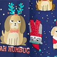 thumbnail image 2 of FAMILY PJs Sets Blue Elastic Band Printed Long Sleeve Crew Neck Straight leg Everyday  Size 2XL Big, 2 of 2