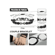 thumbnail image 4 of 2 Pulseras Pareja Mancuernas,regalo Para Novia Mujer Hombres Xtellar blanco, 4 of 4