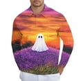 thumbnail image 2 of Awdenio Mens Shirts Long Sleeve Cute Halloween Shirts Print Casual Vintage Classic Golf Shirt, 2 of 7
