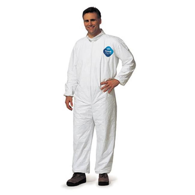Tyvek TY120 White Coverall Suit, Large