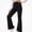 Black, variant on WAVSUF Girls Flare Pants Stretchy Side Pockets Elastic High Waist Fall Dance Casual Bottoms Purple 7-8