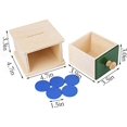 thumbnail image 3 of Weed Montessori Baby Coin Box Aprendizaje preescolar Juguetes educativos Juguetes educativos para edades tempranas (1 pieza) JAMW Sencillez, 3 of 3