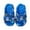 Blue, variant on Djtdsds Kids' Bunny & Strawberry Print Slide Sandals Soft Non- Open-Toe Slippers Color:Pink,Size:3.5-4 Years