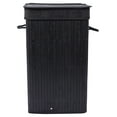 thumbnail image 6 of Drevy Square Laundry Hamper with Lid and Cloth Liner - Bamboo - Black - Easily Transport Laundry Basket - Collapsible Hamper - String Handles, 6 of 8