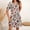 Multicolor, variant on asdoklhq Holiday Dresses for Women 2025 Women's Fashion Round-Neck Short Sleeved Printed Pullover Dress Multicolor L