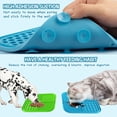 thumbnail image 3 of Dog Lick Mat with Blue Spatula, 2Pcs Lick Mat for Dogs with Strong Suction Cups to Slow Feeding and Reduce Boredom Anxiety, Dog Calming Feeder Mat for Bathing and Grooming(Blue+Green-2), 3 of 8