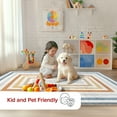 thumbnail image 5 of nuLOOM Alienor SpinClean Striped Machine Washable Area Rug, 4' x 6', Alienor Multicolor, 5 of 15