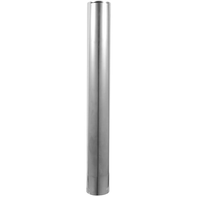 Tube de Cheminée en Acier Inoxydable Extension de Cheminée Tuyau de Cheminée pour Poêle à Bois de Camping Extérieur Argent