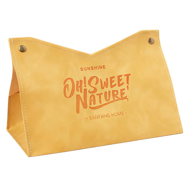 Yuarrent Caja de pañuelos de cuero decorativa Soporte de caja de pañuelos rectangular Cubierta de papel facial de tejido plegable Estuche de cubierta de Almacenamiento y organización del hogar No.2 Yuarrent HA027626-02