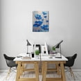 thumbnail image 7 of Eye-Catching Blue Abstract Flower Art Modern Canvas Prints, Wall Art for Living Room, Bedroom & Home Décor, 12x16 inches, 7 of 7