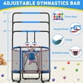 thumbnail image 4 of CITYLE 600LBS Trampoline for Toddlers 5.5FT 66'' Indoor Mini Trampoline for Kids with Enclosure, Basketball Hoop, Swing, Adjustable Bar, Small Toddler Trampoline Gifts for Boys & Girls, 4 of 8