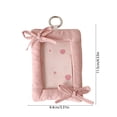 thumbnail image 3 of Lenkho Kawaii Bow Photocard Holders 3 Inch Cute Fabric Card Protector ID Badge Holders With Keychain Backpack Glamour For Students, 3 of 6