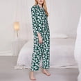 thumbnail image 3 of Fotbe Daisies Flowers Pattern Long Sleeve Pajama Set for Women,Sleepwear Set,2-piece Loungewear Set,Soft PJs Comfy Nightwear with Pockets -Large, 3 of 7