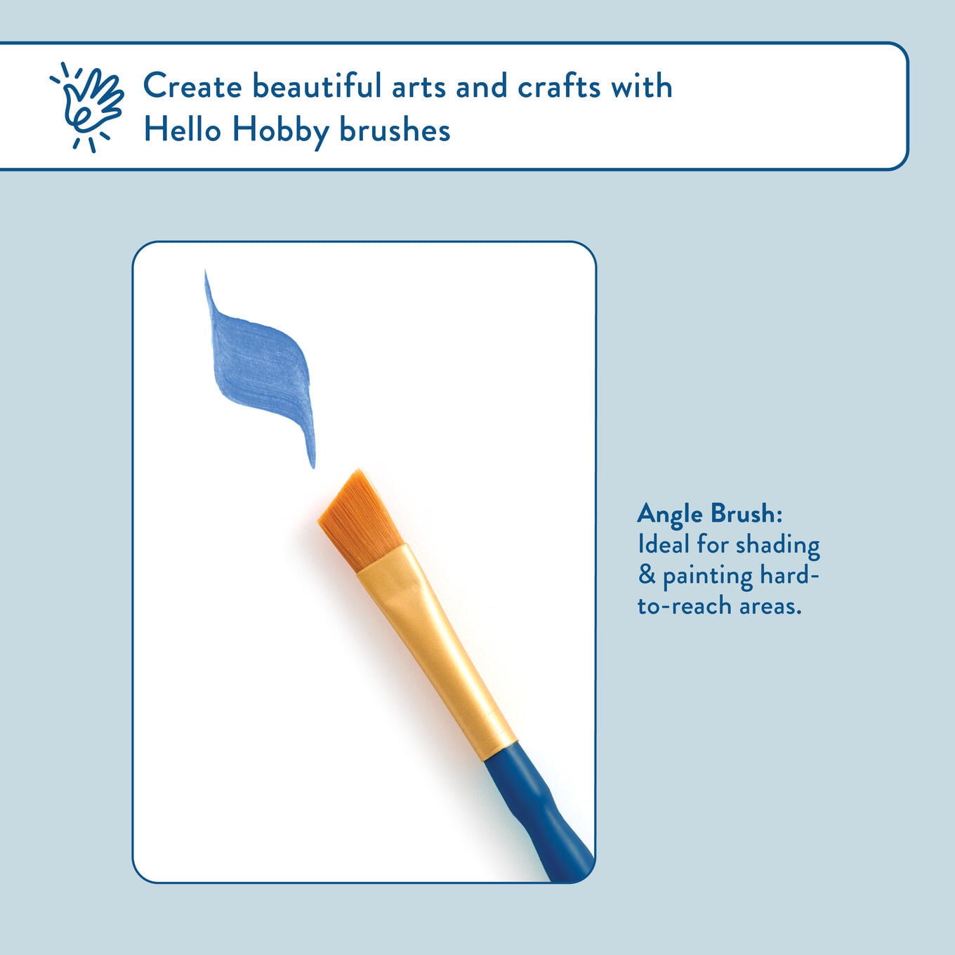 (6 pack) Hello Hobby 5-Piece Angle Synthetic Paint Brush Set