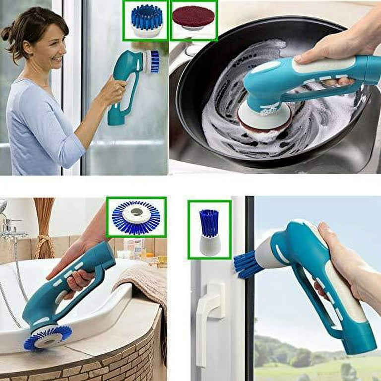 Electric Scrubber Power Cordless, Portable 360 Handheld Washing Cleaning  Machine with 7 Replaceable Brush Heads, High Rotation for Bathroom, Floor,  Kitchen, Car, Sink, Wall, Window. 