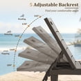 thumbnail image 2 of Homall Outdoor Chaise Lounge Chairs Set of 2, 5-Position Adjustable Waterproof Patio Outdoor Chaise Lounge,Brown, 2 of 8