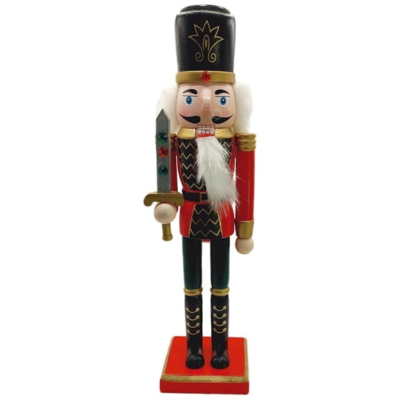 Christmas Nutcracker The Swordsman - 11.8 Inch Traditional Wooden Festive Holiday Decor; Festive Home Display; Collectible Christmas Figurine