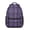 Purple and Black, variant on Yellow and Black Checkered Pattern Backpack for School, Cute School Bag with Adjustable Shoulder Straps and Padded Back, 15.3"x11"x6.7"