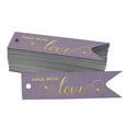 thumbnail image 1 of Inkdotpot Real Gold Foil Made With Love Text Tags Favor Hang Paper Tags 100 Pieces, 1 of 6