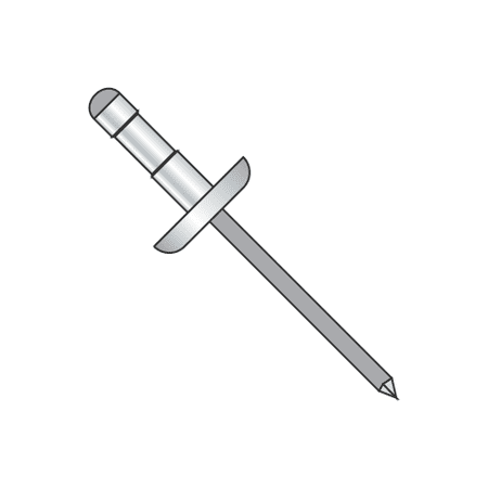 

3/16 x .062 -.250 Dome Head Multi-Grip Rivets / Aluminum Body / Steel / Black Phosphate Mandrel (Quantity: 5 000 pcs)