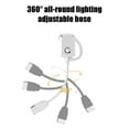 thumbnail image 6 of Dianli Ear Hanging Rechargeable Reading Lamp Portable LED Dormitory Study Light Foldable 360° Adjustable Three Color Modes Stepless Dimming for Hands Free Craft Black White, 6 of 6