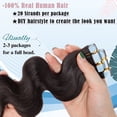 thumbnail image 2 of MY-LADY 20PCS Wavy Curly Tape in 100% Real Human Hair Extensions Hairpiece Skin Weft Full Head 14inch #1B Natural Black, 2 of 9