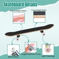 thumbnail image 4 of 31'' Complete Skateboard 7 Layer Canadian Maple Double Kick Deck Skateboards Gold abstract watercolor brush liquid white fashion pink alcohol ink Skate Board for Beginner Adult Gifts, 4 of 5
