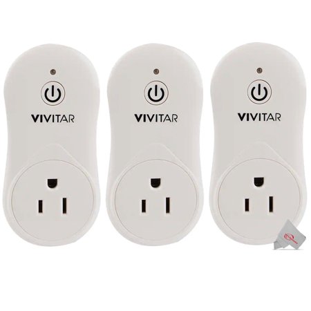 UPC: 0614198350313 | 3x Vivitar Smart Home Wi-Fi Outlet + USB Port Compatible with Alexa and Google Home No Hub Required